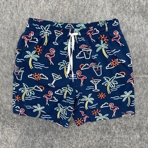 Chubbies Shorts Mens Medium Blue The Neon Lights Swim Trunks